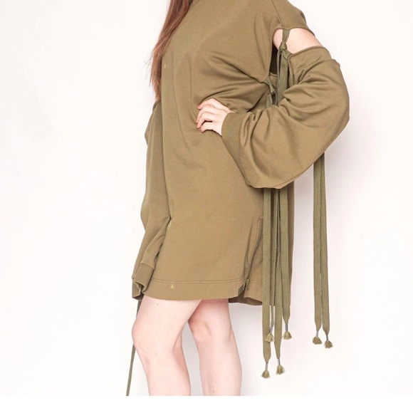 Fenty X Puma Rihanna Boho Tie sleeve Sweatshirt /Dress NWOT - Picture 7 of 14